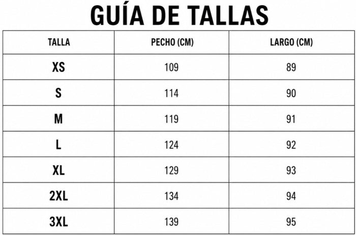 Guía de tallas