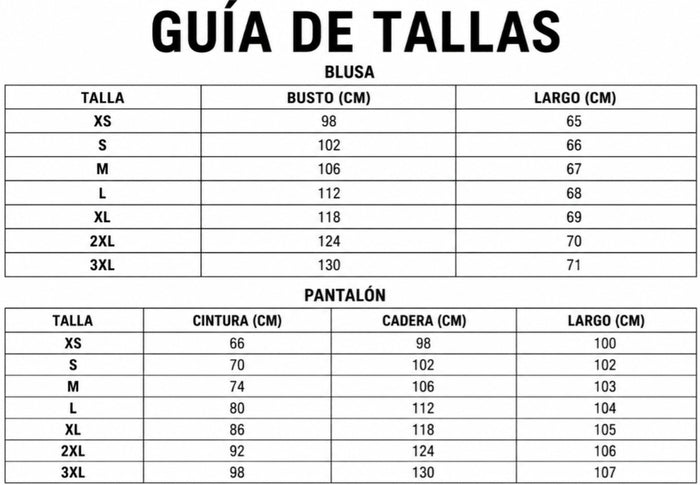 Guía de tallas