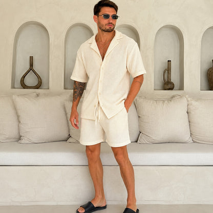 Conjunto Hampton™ de Punto Texturizado Premium con Cuello Resort