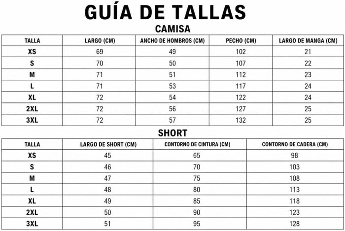 Guía de tallas