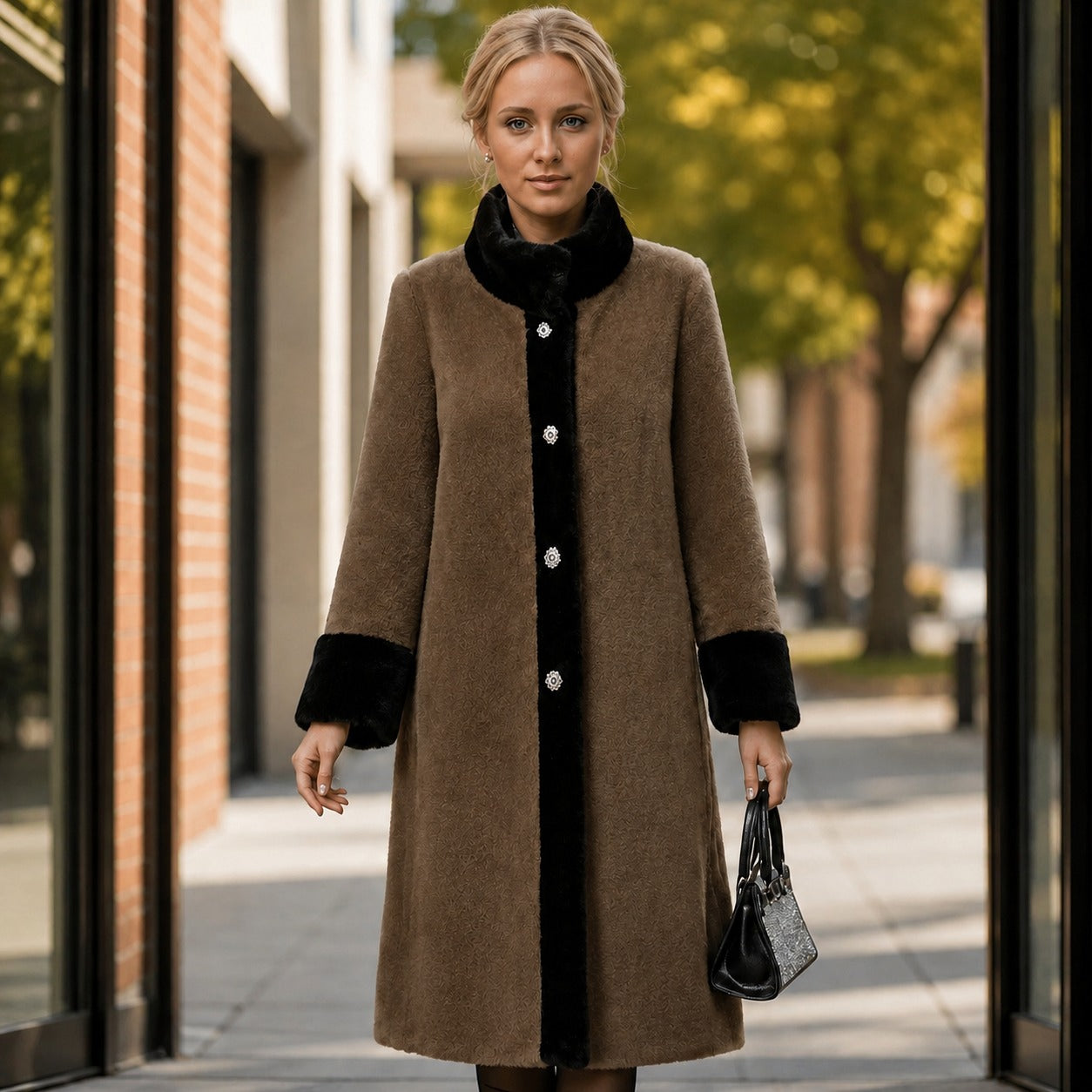 Abrigo Saint Moritz™ de Terciopelo Sintético de Lujo para un Elegante Confort Invernal