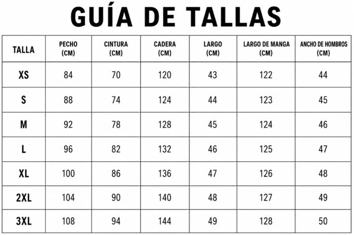 Guía de tallas