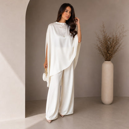 Conjunto Mirelisse™ Con Blusa Capa Fluida y Pantalón Palazzo