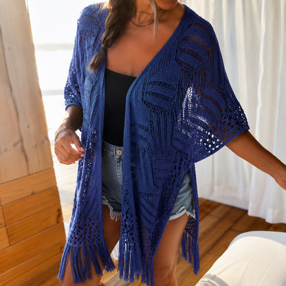 Kimono Calivie™ en Punto Calado con Flecos