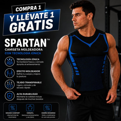 Camiseta de Tirantes Moldeadora Spartan™ de Tejido Transpirable con Tecnología Iónica