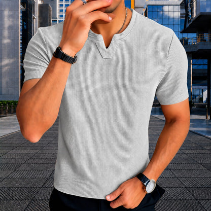 Camiseta Mateo™ de Punto de Algodón Texturizado con Estilo Old Money