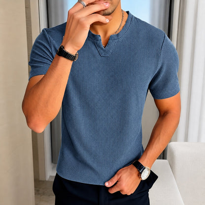 Camiseta Mateo™ de Punto de Algodón Texturizado con Estilo Old Money