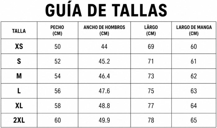 Guía de tallas