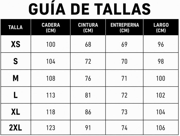 Guía de tallas