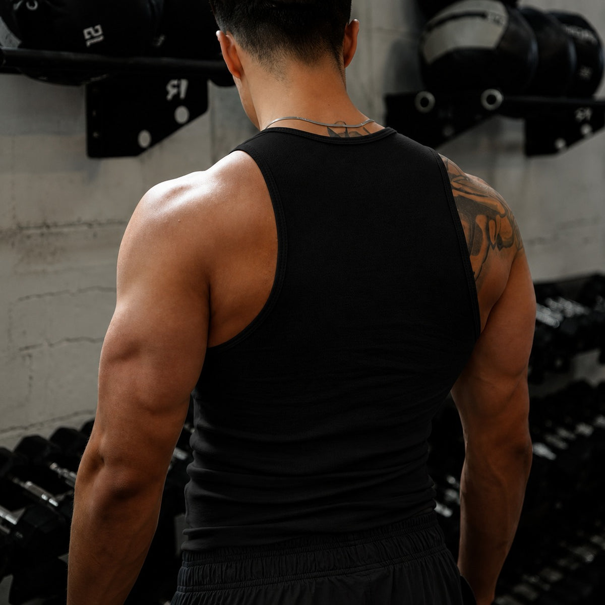 Camiseta de Tirantes Nilo™ en Algodón Canalé con Elastano