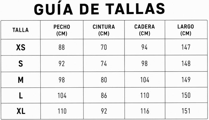 Guía de tallas