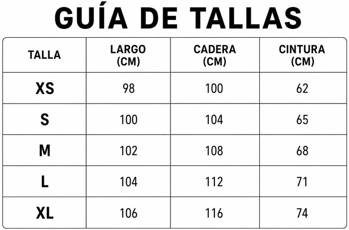 Guía de tallas