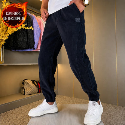 Pantalón Caspian™ con Textura Acanalada, Cintura Ajustable y Puños Elásticos