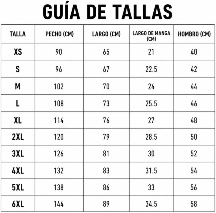 Guía de tallas