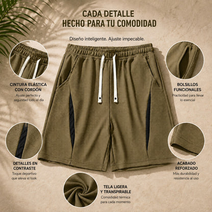 Conjunto Corven™ con Camiseta de Manga Corta y Bermuda con Cintura Ajustable
