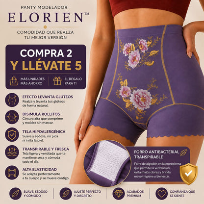 [COMPRA 2 Y LLÉVATE 5] Panty Modelador Elorien™ con Efecto Levanta Glúteos y Forro Antibacterial Transpirable