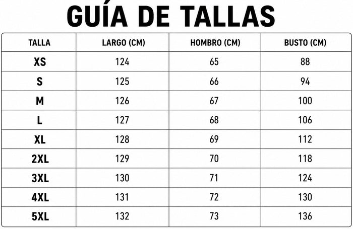 Guía de tallas