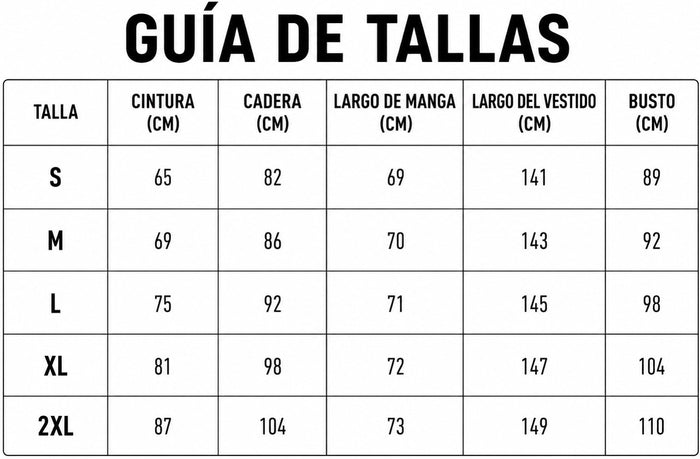 Guía de tallas