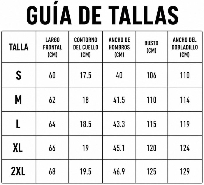 Guía de tallas