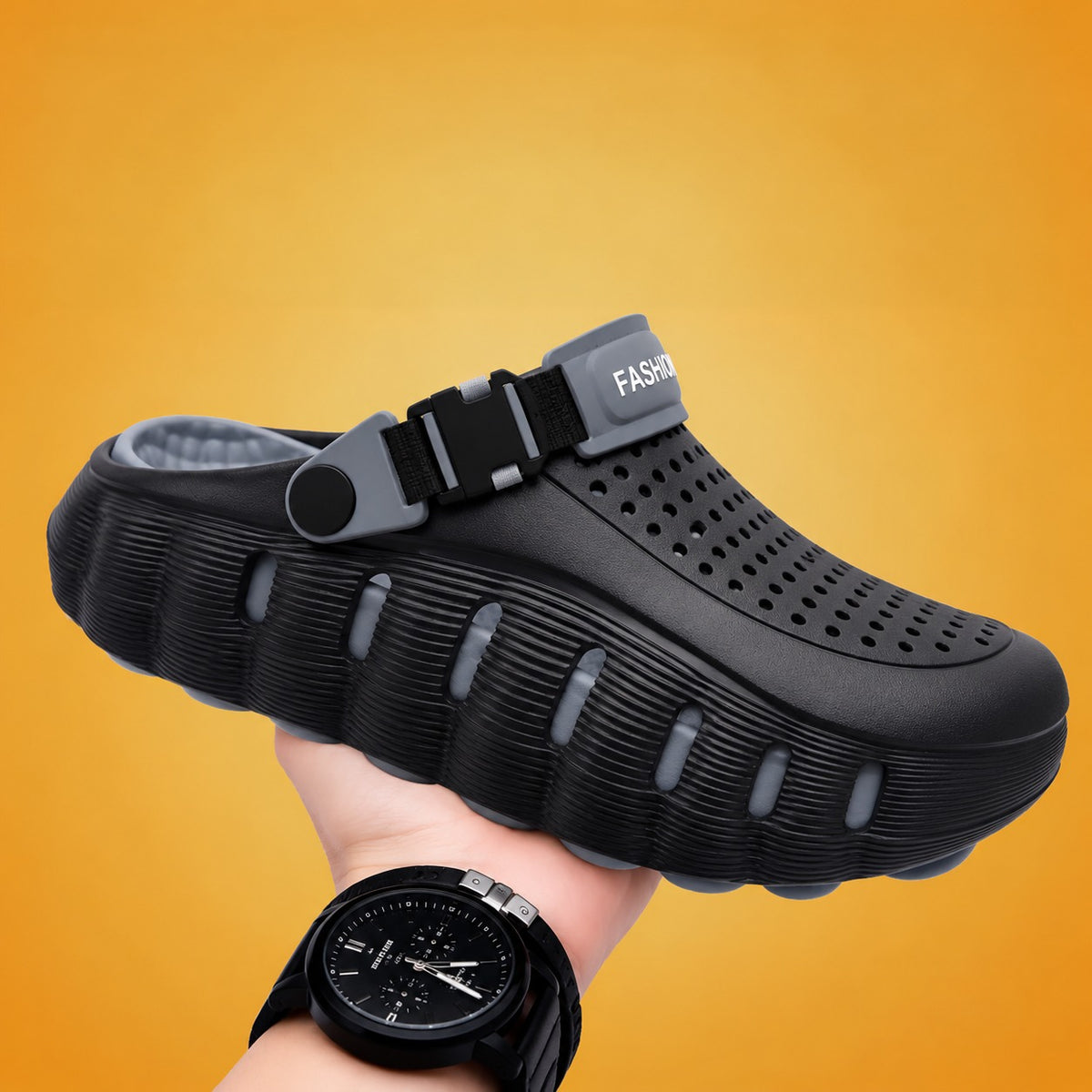 Clog Orven™ com Solado Massageador e Plataforma de 5cm com Retorno de Impacto