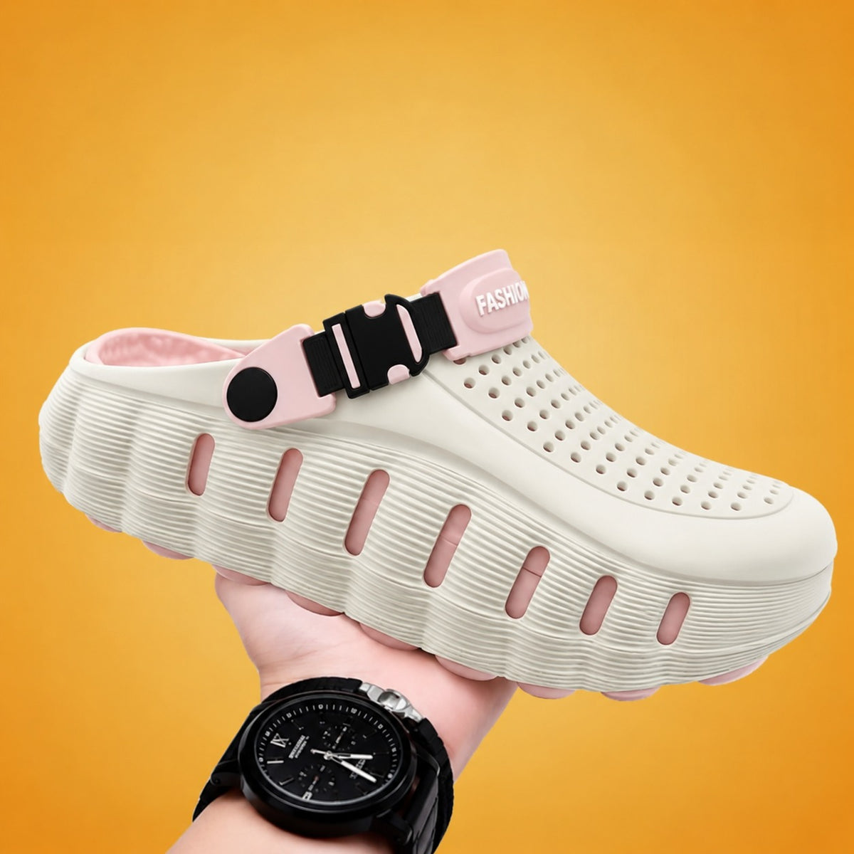 Clog Orven™ com Solado Massageador e Plataforma de 5cm com Retorno de Impacto