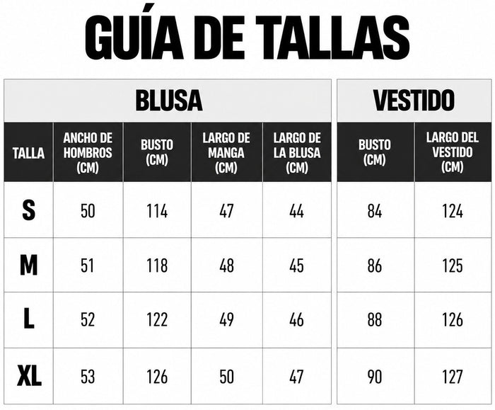 Guía de tallas