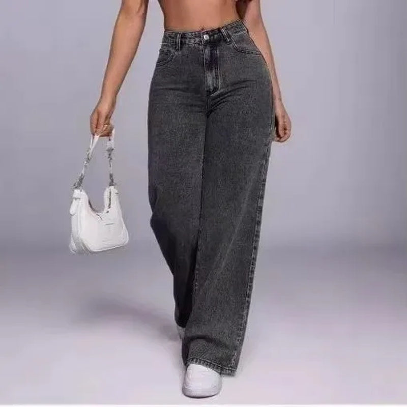 Jeans Carlota™ de Cintura Alta con Corte Recto y Pierna Amplia