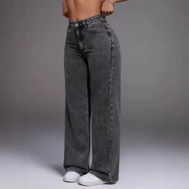 Jeans Carlota™ de Cintura Alta con Corte Recto y Pierna Amplia