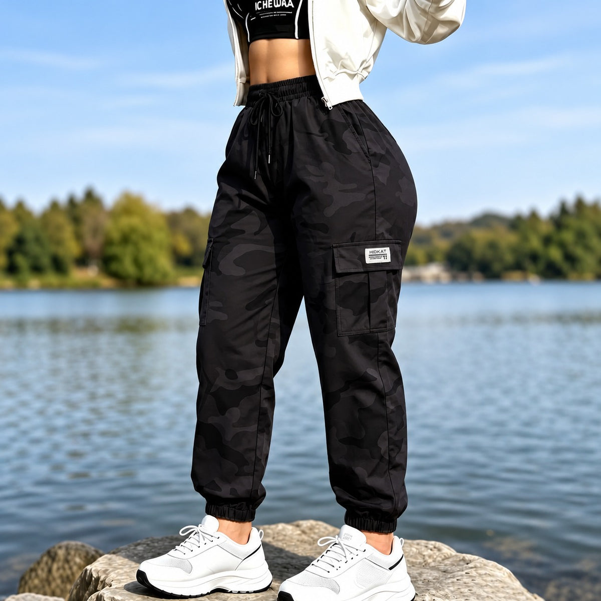 Pantalón Cargo Zaira™ con Cintura Ajustable, Bolsillos Laterales y Corte Jogger