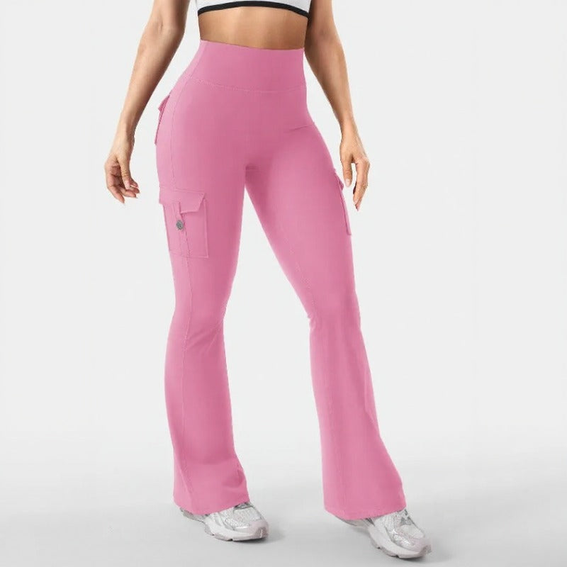 Leggings Nadia™ con Efecto Push-Up, Bolsillos Cargo y Corte Flare