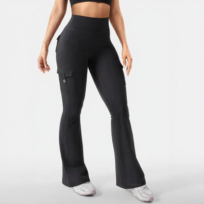 Leggings Nadia™ con Efecto Push-Up, Bolsillos Cargo y Corte Flare
