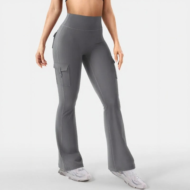 Leggings Nadia™ con Efecto Push-Up, Bolsillos Cargo y Corte Flare