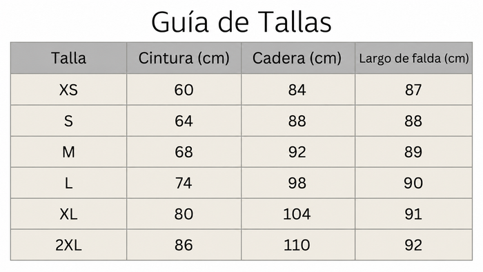 Guía de tallas