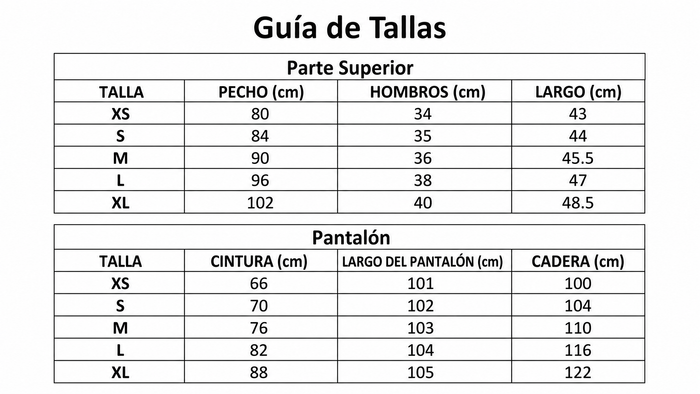 Guía de tallas