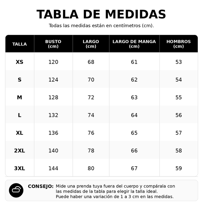 Guía de tallas